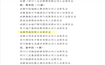 喜讯丨成都风湿医院工会委员会荣获“四星级企事业单位工会”并获得工会补助经费(图2) 喜讯丨成都风湿医院工会委员会荣获“四星级企事业单位工会”并获得工会补助经费(图2)