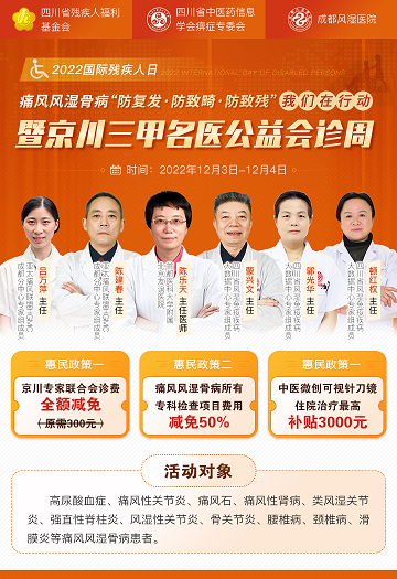国际残疾人日,京川名医公益会诊放号中...专家号源有限,先约先得